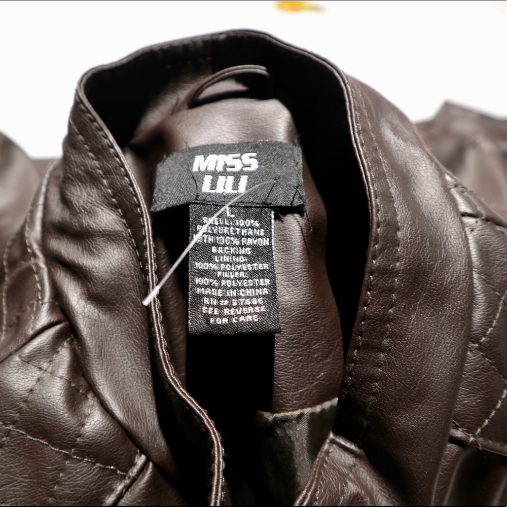 Ruffled Leather Jacket - Picture 5 of 5